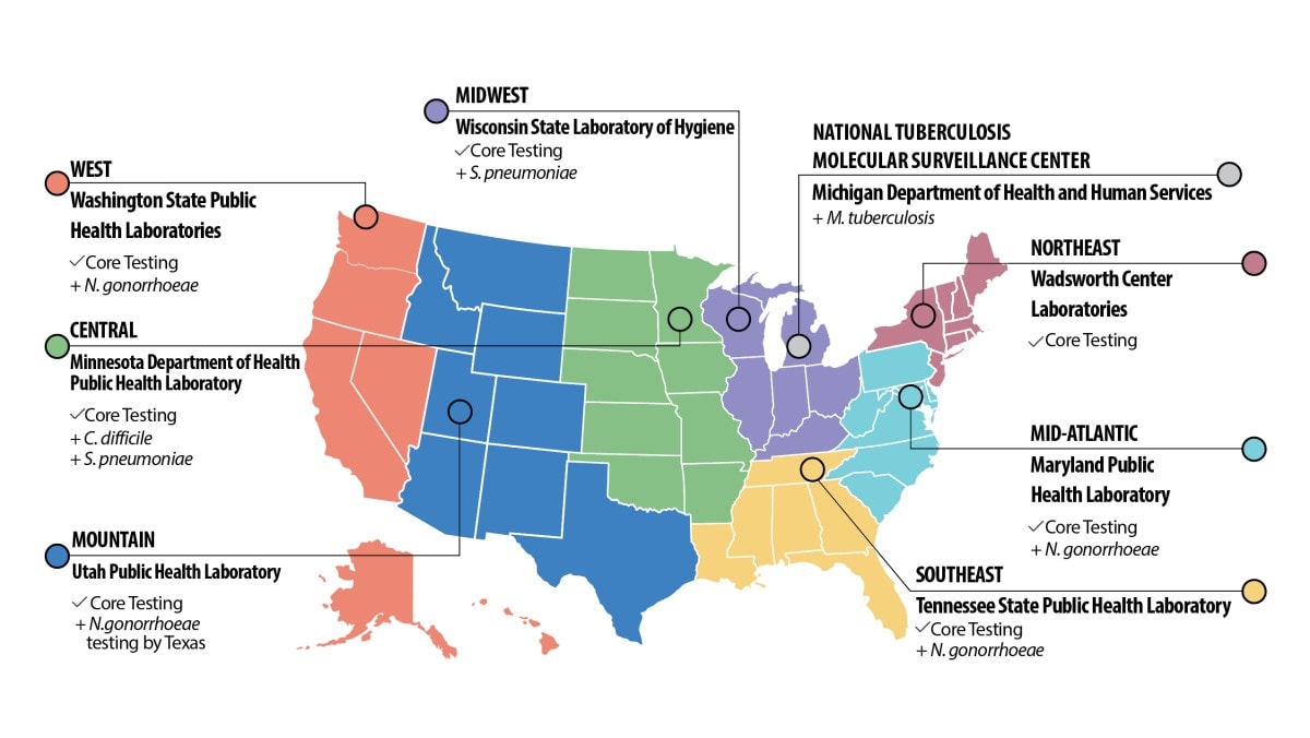 AR Lab Network Regional Labs Map