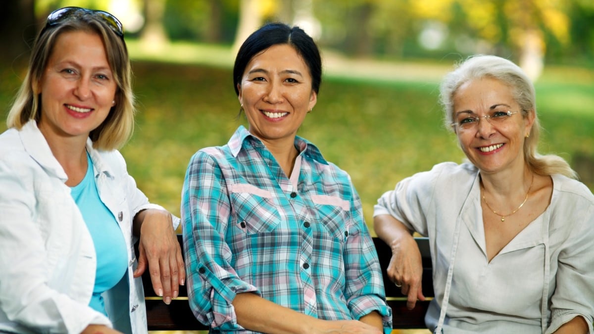 three women