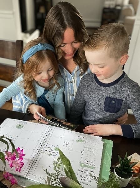 Joy and her young son and daughter