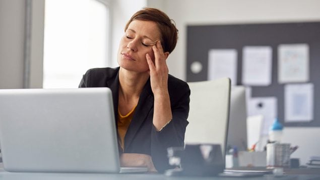 Woman sitting at desk