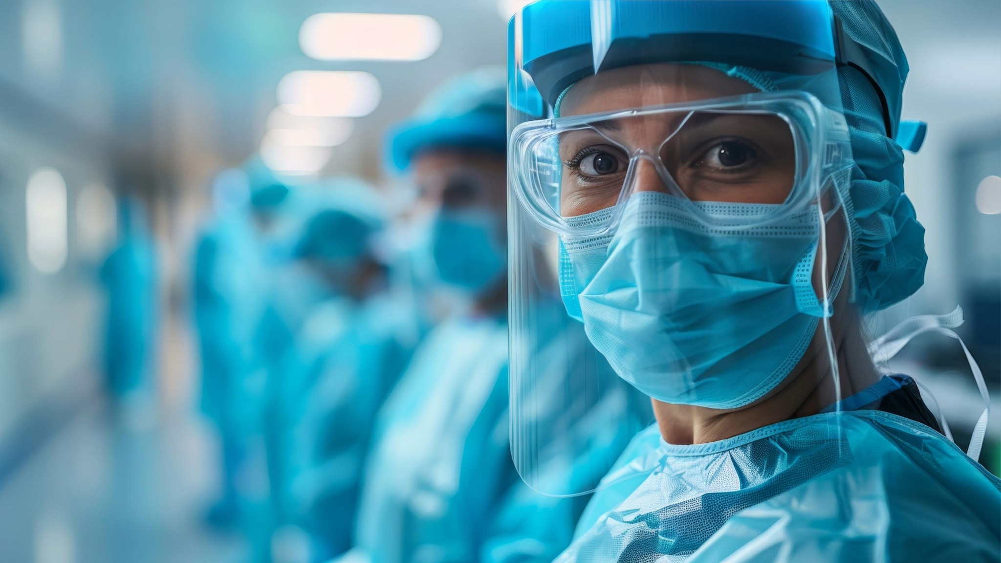 Healthcare Worker in Full PPE Gear