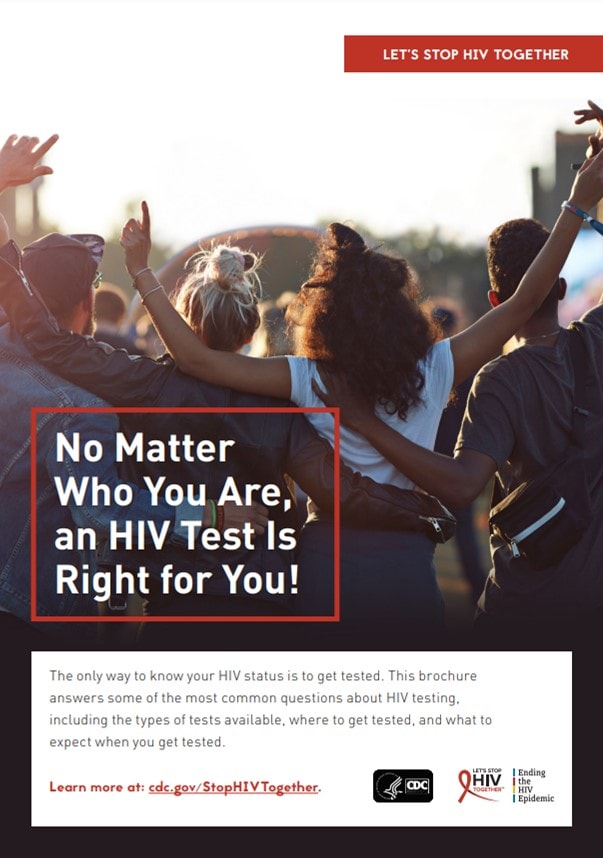 no matter who you are, an hiv test is right for you (brochure thumbnail)