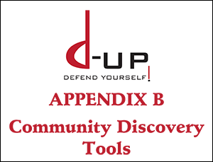 d-up: defend yourself! - implementation manual, appendix b (community discovery tools)