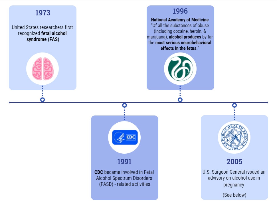 Fetal Alcohol Syndrome timeline graphic