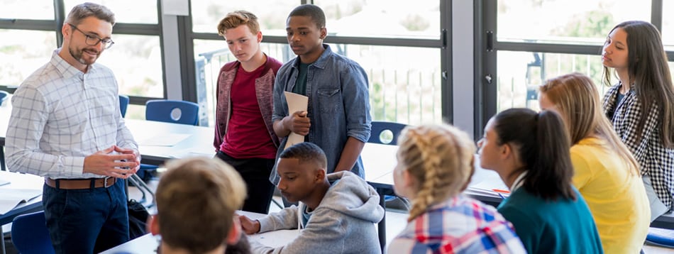 Teens in a classroom setting