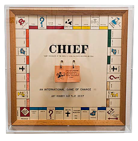 The gift created by the 1963 EIS class was a plaque in the format of an ersatz monopoly board.