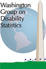 Washington Group on Disability Statistics logo shows the Washington monument and a globe.