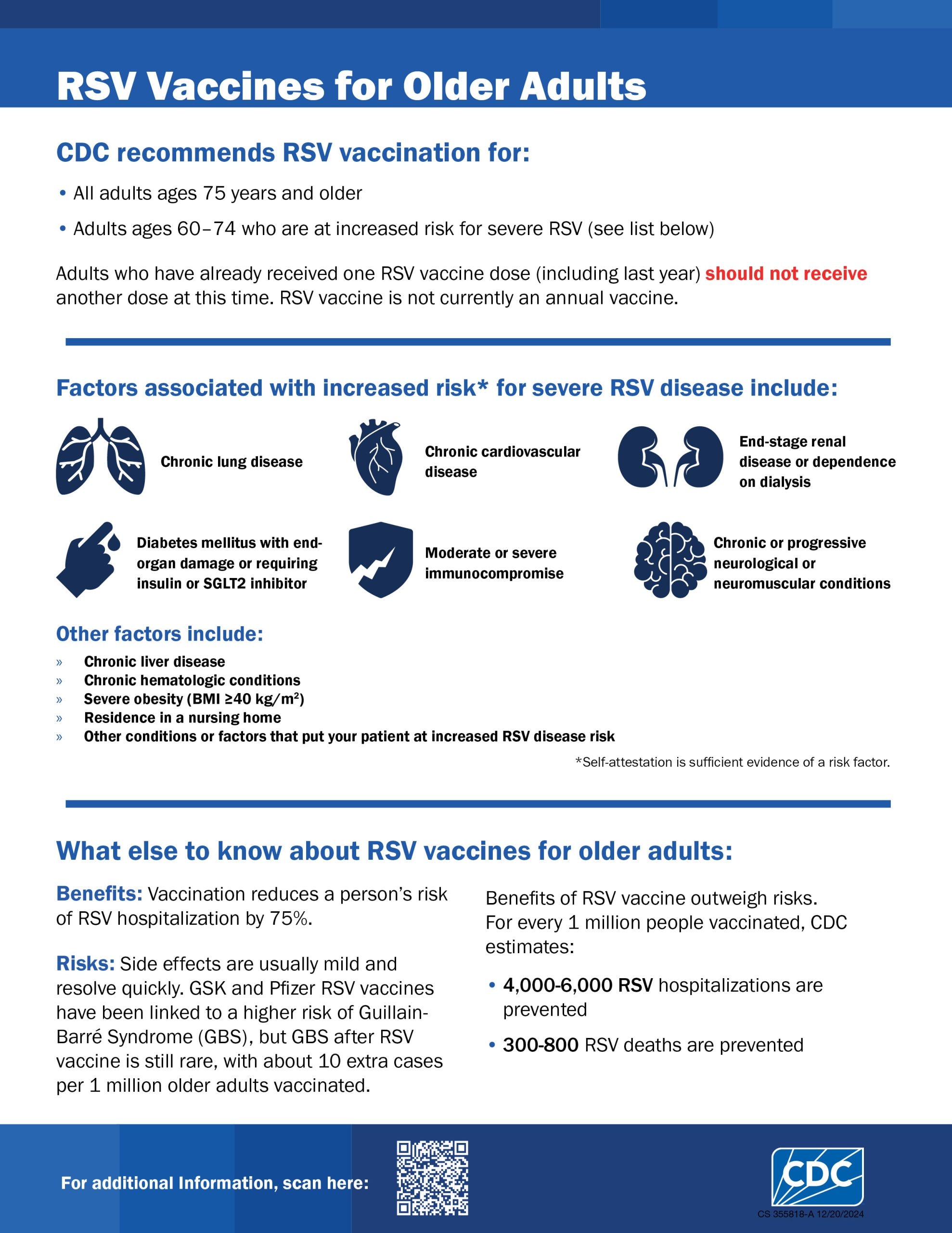 Downloadable flyer with information about RSV vaccines for older adults