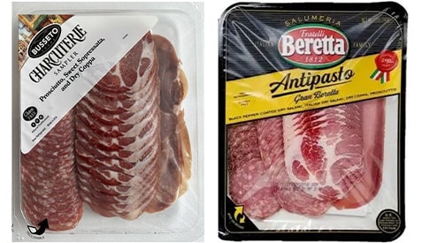 Charcuterie meats that may be contaminated.