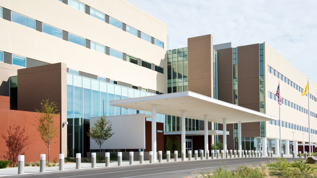 Front of a Hospital Building