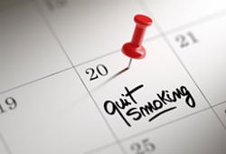 Quit Smoking pin in calendar