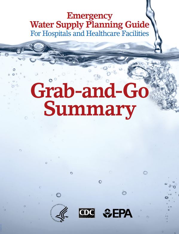 thumbnail of emergency water supply planning guide for hospitals and healthcare facilities grab-and-go summary